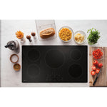 GE Profile 36-in 5 burners Black Smart Compatible Induction Cooktop with Bridge Element