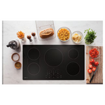 GE Profile 36-in 5 Burners Black Smart Induction Cooktop with Bridge Element