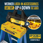 Werner FS100 6-ft ( 10-ft Reach Height ) Fiberglass Type 1 - 250 lbs. Load Capacity Step ladder, FS106
