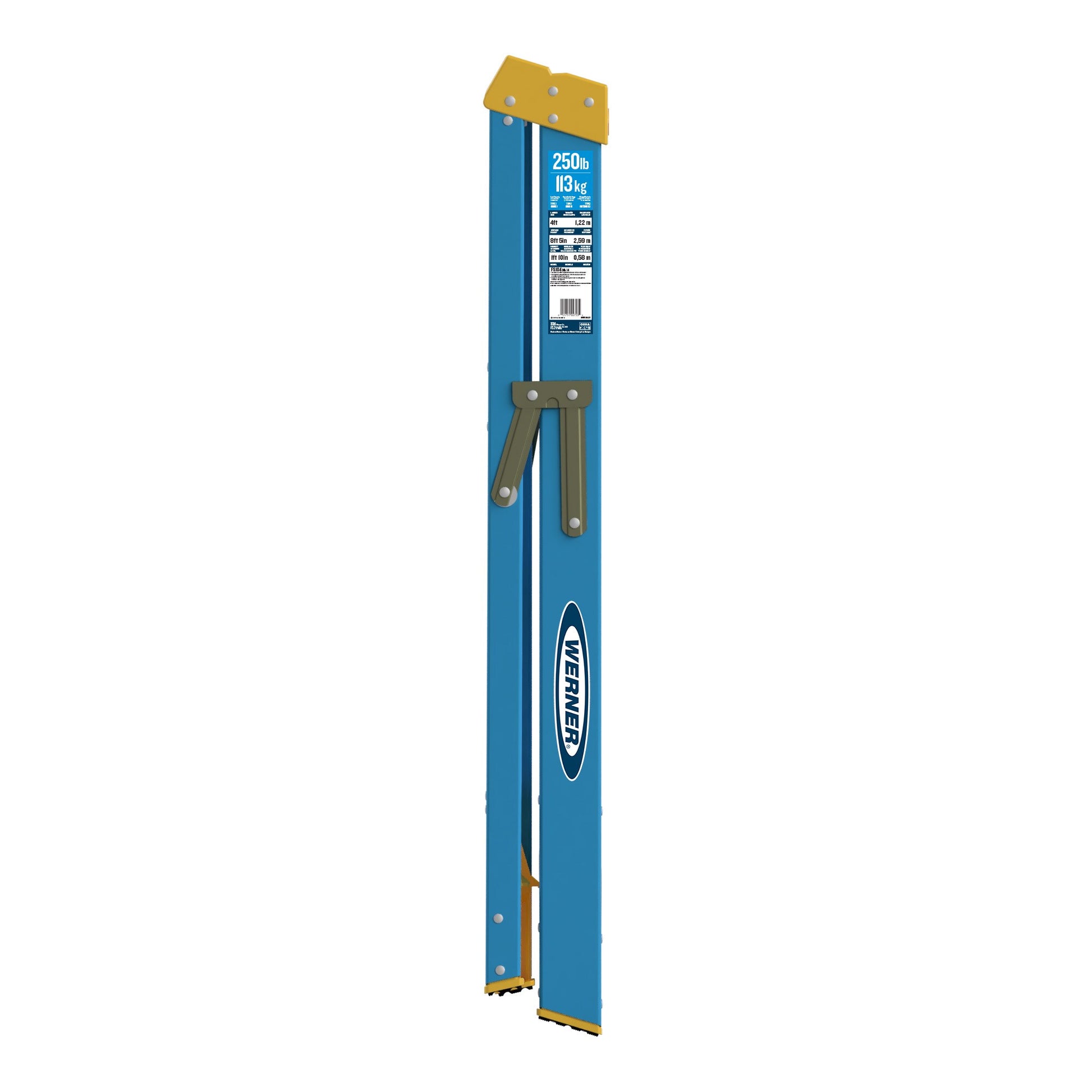 Werner FS100 4-ft ( 8-ft Reach Height ) Fiberglass Type 1 - 250 lbs. Load Capacity Step ladder