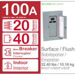 Square D Homeline 100 -Amp 20 -Spaces 40 -Circuit Indoor Main Breaker Plug-On Neutral Load Center (Value Pack)