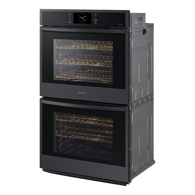 Samsung 30-in Double Electric Wall Oven with Air Fry Self + Steam Cleaning (Matte Black Steel), NV51CG600DMT *JR2512, Retail: $4,299.00, FINAL PRICE: $1,999.99 + TAX