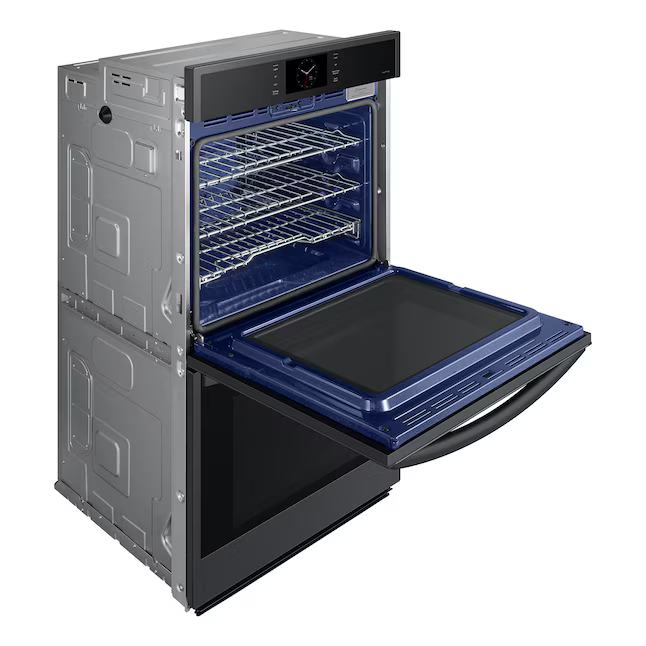 Samsung 30-in Double Electric Wall Oven with Air Fry Self + Steam Cleaning (Matte Black Steel), NV51CG600DMT *JR2512, Retail: $4,299.00, FINAL PRICE: $1,999.99 + TAX