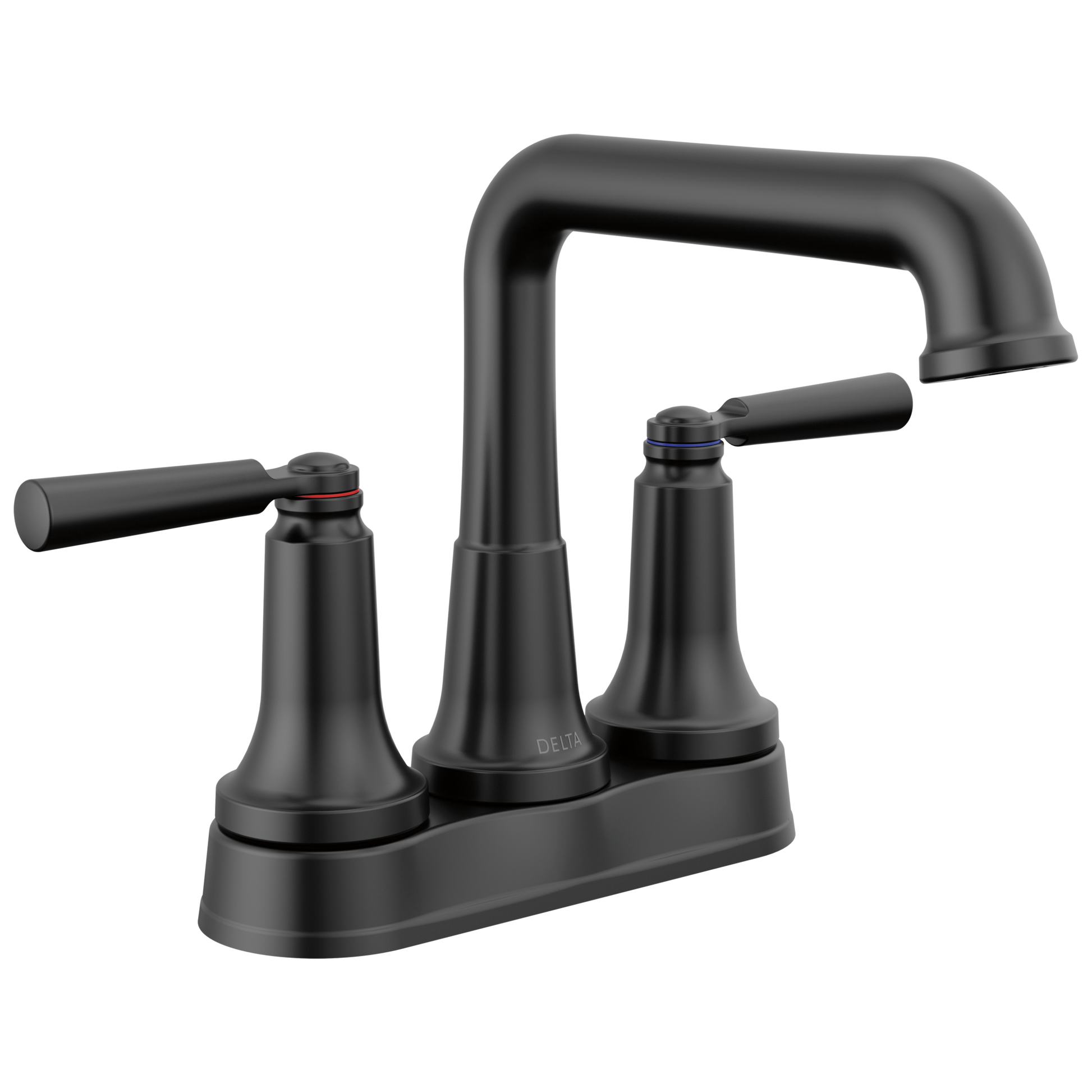 Delta Saylor Two Handle Tract-Pack Centerset Bathroom Faucet in Matte Black, 2536-BLTP-DST, MRSP: $285.6, FINAL PRICE: $ + TAX