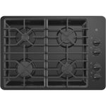 GE 30-in 4 burners Black Gas Cooktop