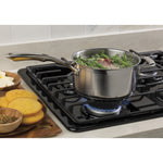 GE 30-in 4 burners Black Gas Cooktop