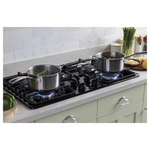 GE 36-in 5 burners Black Gas Cooktop with Power Broil Burners, JGP3036DLBB/3 *JR2510, Retail: $1,399.00, FINAL PRICE: $799.99 + TAX
