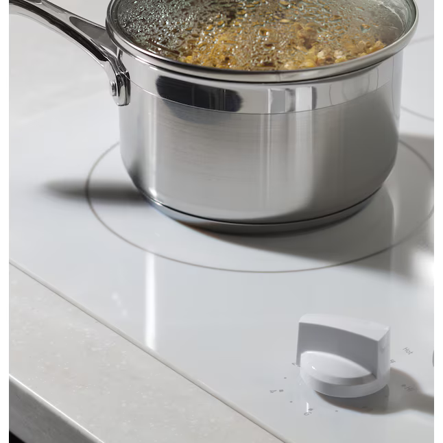 GE 36-in 5 burners Smooth Surface (Radiant) White Electric Cooktop, JP3036TLWW *JR2508, Retail: $1,399.00, FINAL PRICE: $799.99 + TAX