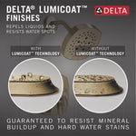 Delta 7-Setting Wall Mount Hand Shower with Cleaning Spray in Lumicoat Champagne Bronze, 55884-CZ-PR, MRSP: $456, FINAL PRICE: $ + TAX