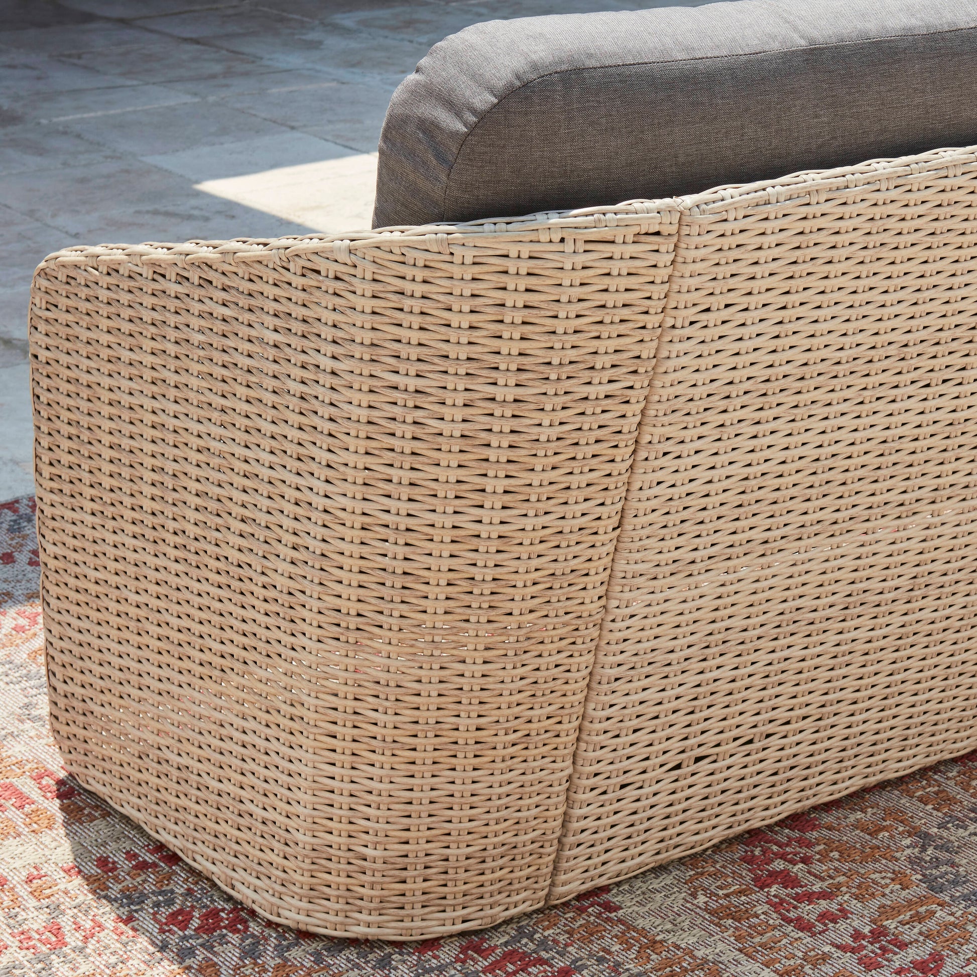 Origin 21 Venza 3 -Piece Wicker Patio Conversation Set with Dark Gray Cushions
