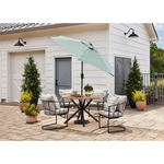 Summit Lane Canyon Way Round Outdoor Dining Table 46-in W x 46-in L with Umbrella Hole, LG-23082-TC   5462203 *HD2409, Retail: $300.00, FINAL PRICE: $149.99 + TAX