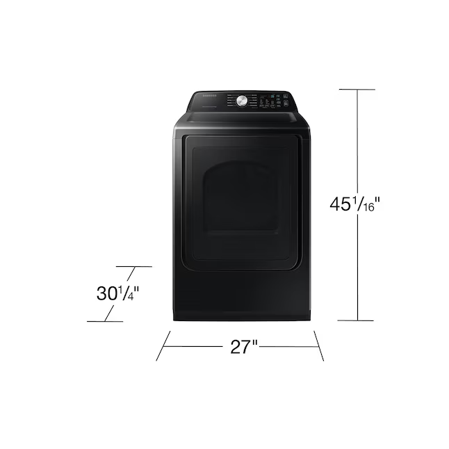 Samsung - 7.4 cu. ft. Smart Electric Vented Dryer with Sensor Dry in Brushed Black, DVE47CG3500V/A3, Retail: $999.00, Final Price: $499.99 + Tax