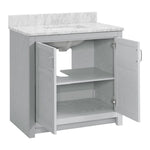 Alpine Reserve Watson 36-in Pebble Oak Undermount Single Sink Bathroom Vanity with Carrara ENGINEERED Marble Top, 1954VA-36-291-925-UM, [FB264], FINAL PRICE: $649.99 + Tax