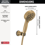 Delta 7-Setting Wall Mount Hand Shower with Cleaning Spray in Lumicoat Champagne Bronze, 55884-CZ-PR, MRSP: $456, FINAL PRICE: $ + TAX