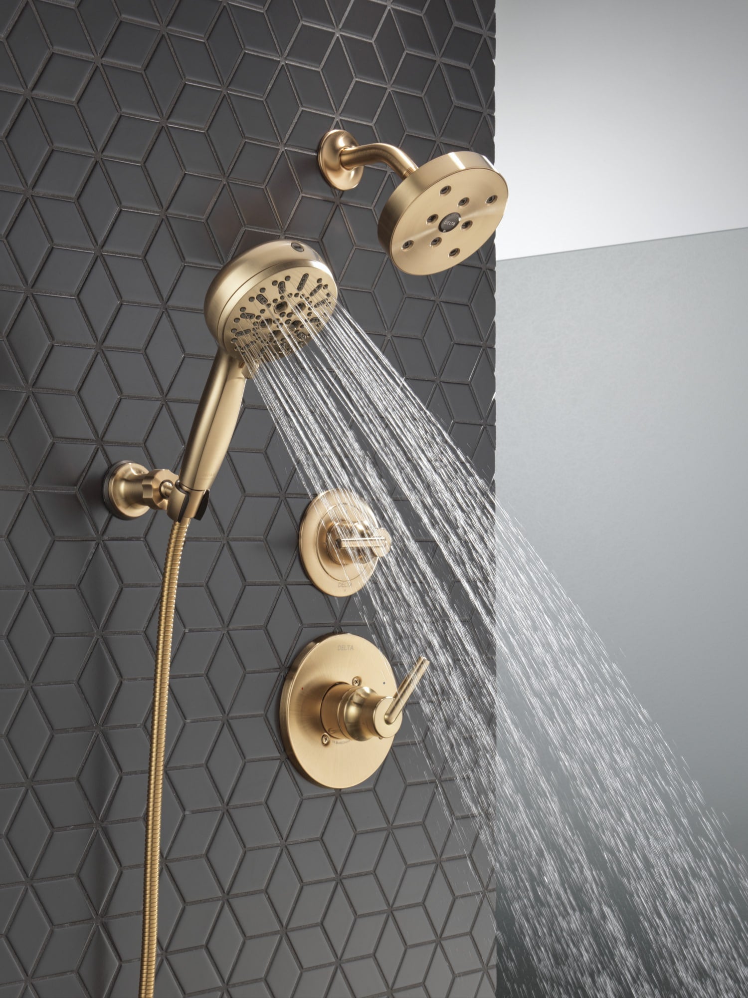 Delta 7-Setting Wall Mount Hand Shower with Cleaning Spray in Lumicoat Champagne Bronze, 55884-CZ-PR, MRSP: $456, FINAL PRICE: $ + TAX