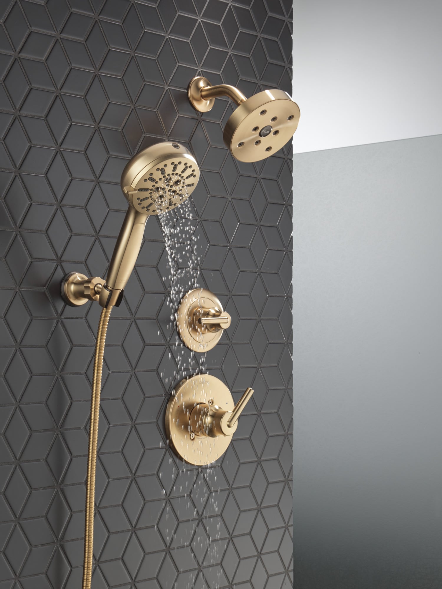 Delta 7-Setting Wall Mount Hand Shower with Cleaning Spray in Lumicoat Champagne Bronze, 55884-CZ-PR, MRSP: $456, FINAL PRICE: $ + TAX