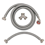 EASTMAN 72-in 3/4 -in FHT Inlet x 3/4 -in FHT Outlet Braided stainless steel Steam dryer installation kit