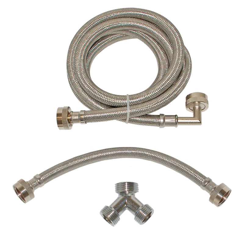 EASTMAN 72-in 3/4 -in FHT Inlet x 3/4 -in FHT Outlet Braided stainless steel Steam dryer installation kit