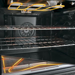 GE Profile 30-in Glass Top 5 burners 4.4-cu ft / 2.2-cu ft Air Fry Convection Oven Slide-In Double Oven Electric Range ( Fingerprint Resistant Stainless Steel )