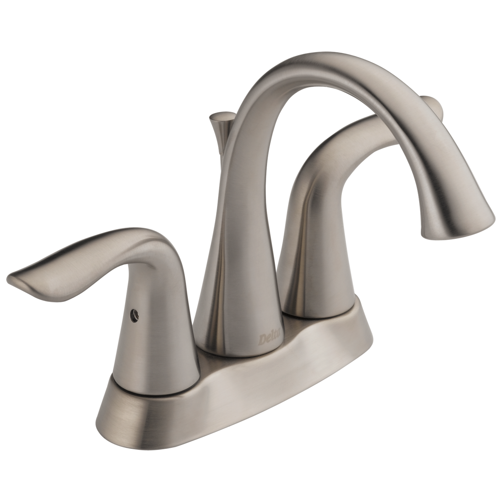 Delta Lahara Two Handle Centerset Bathroom Faucet in Stainless Steel, 2538-SSMPU-DST, MRSP: $201.53, FINAL PRICE: $79.99 + TAX