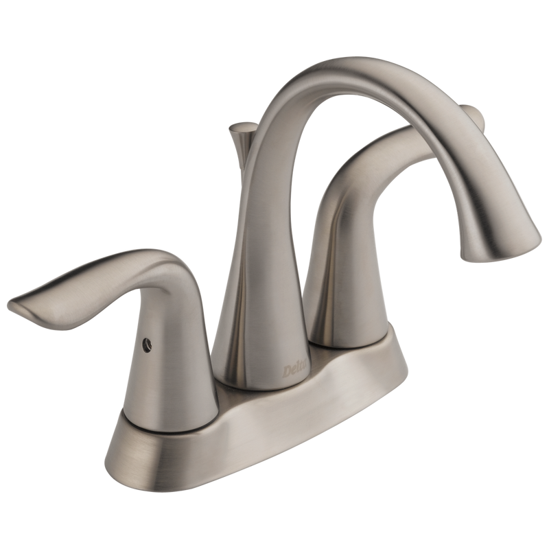 Delta Lahara Two Handle Centerset Bathroom Faucet in Stainless Steel, 2538-SSMPU-DST, MRSP: $201.53, FINAL PRICE: $79.99 + TAX