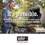 Weber 53-in W x 45-in H Black polyester Charcoal Grill Cover