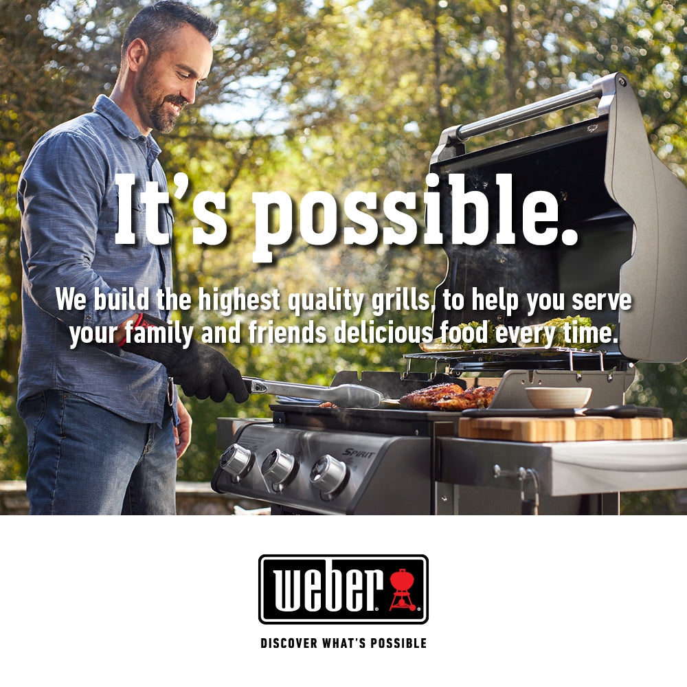 Weber 53-in W x 45-in H Black polyester Charcoal Grill Cover