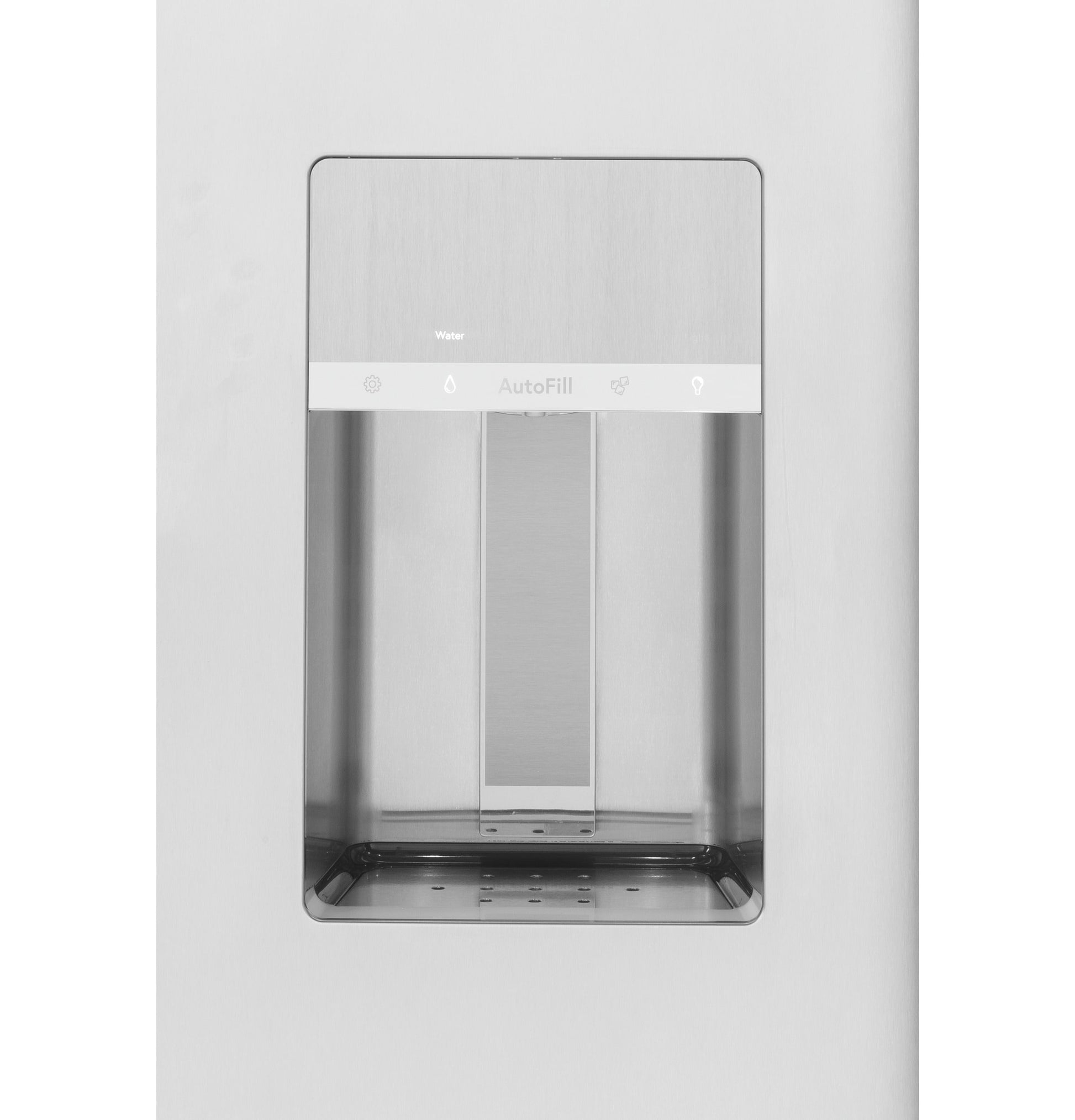 Cafe 24.5-cu ft Counter-Depth 42-in Wide Side-by-Side Refrigerator Built-In Smart Compatible with Ice Maker ,Water and Ice Dispenser ( Stainless Steel with Brushed Stainless Handles )