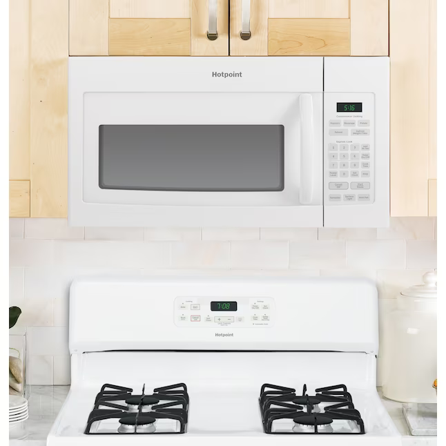 Hotpoint 30-in 1.6-cu ft Over-the-Range Microwave (White), RVM5160DHWW *JR2508, Retail: $319.00, FINAL PRICE: $179.99 + TAX