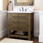 Alpine Reserve Kennilton 30-in Gray Oak Undermount Single Sink Bathroom Vanity with White Carrera Engineered Stone Top, WSLW30IFV #1571223  *JR2509, Retail: $999.00, FINAL PRICE: $399.99 + TAX