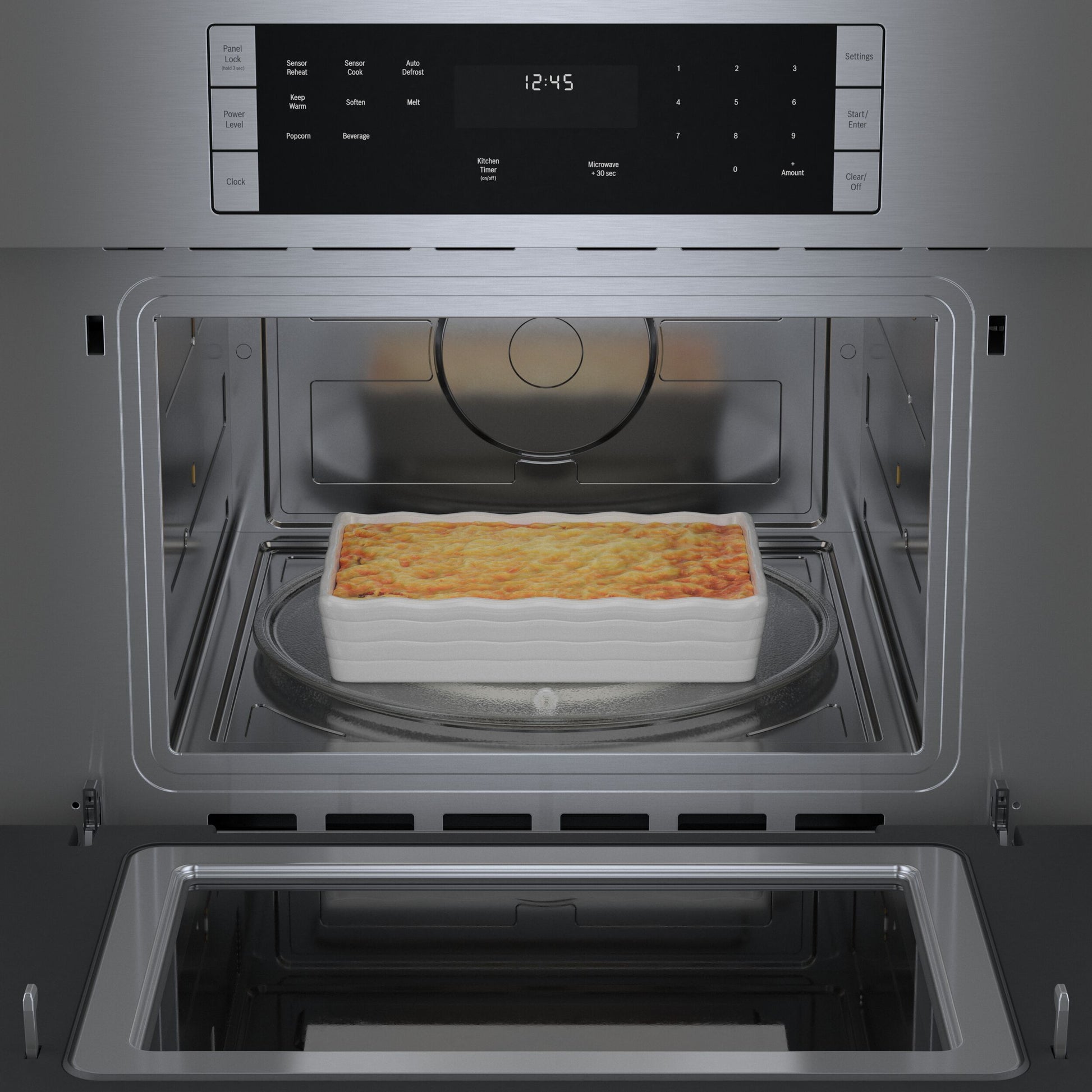 Bosch 500 Series 1.6-cu ft 950 -Watt 29.75-in Built-In Microwave ( Stainless steel )