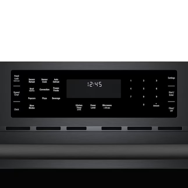 Bosch 800 Series 1.6-cu ft 1000-Watt 29.75-in Built-In Microwave with Sensor Cooking Controls (Black Stainless Steel)