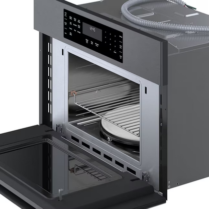 Bosch 800 Series 1.6-cu ft 1000-Watt 29.75-in Built-In Microwave with Sensor Cooking Controls (Black Stainless Steel)