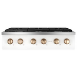 CAFE 36-in Commercial-Style Natural Gas Rangetop with 6 Burners in Matte White, CGU366P4TW2 *JR2511, Retail: $4,499.00, FINAL PRICE: $2,999.99 + TAX