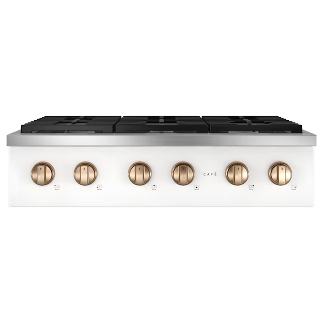 CAFE 36-in Commercial-Style Natural Gas Rangetop with 6 Burners in Matte White, CGU366P4TW2 *JR2511, Retail: $4,499.00, FINAL PRICE: $2,999.99 + TAX
