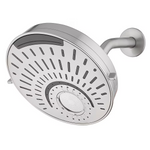 allen + roth Nottingham 5 -Spray Brushed Nickel 8-in Round Shower Head 1.8 GPM