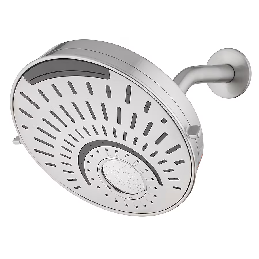 allen + roth Nottingham 5 -Spray Brushed Nickel 8-in Round Shower Head 1.8 GPM