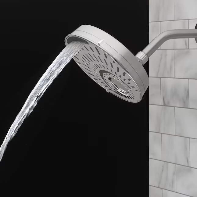 allen + roth Nottingham 5 -Spray Brushed Nickel 8-in Round Shower Head 1.8 GPM