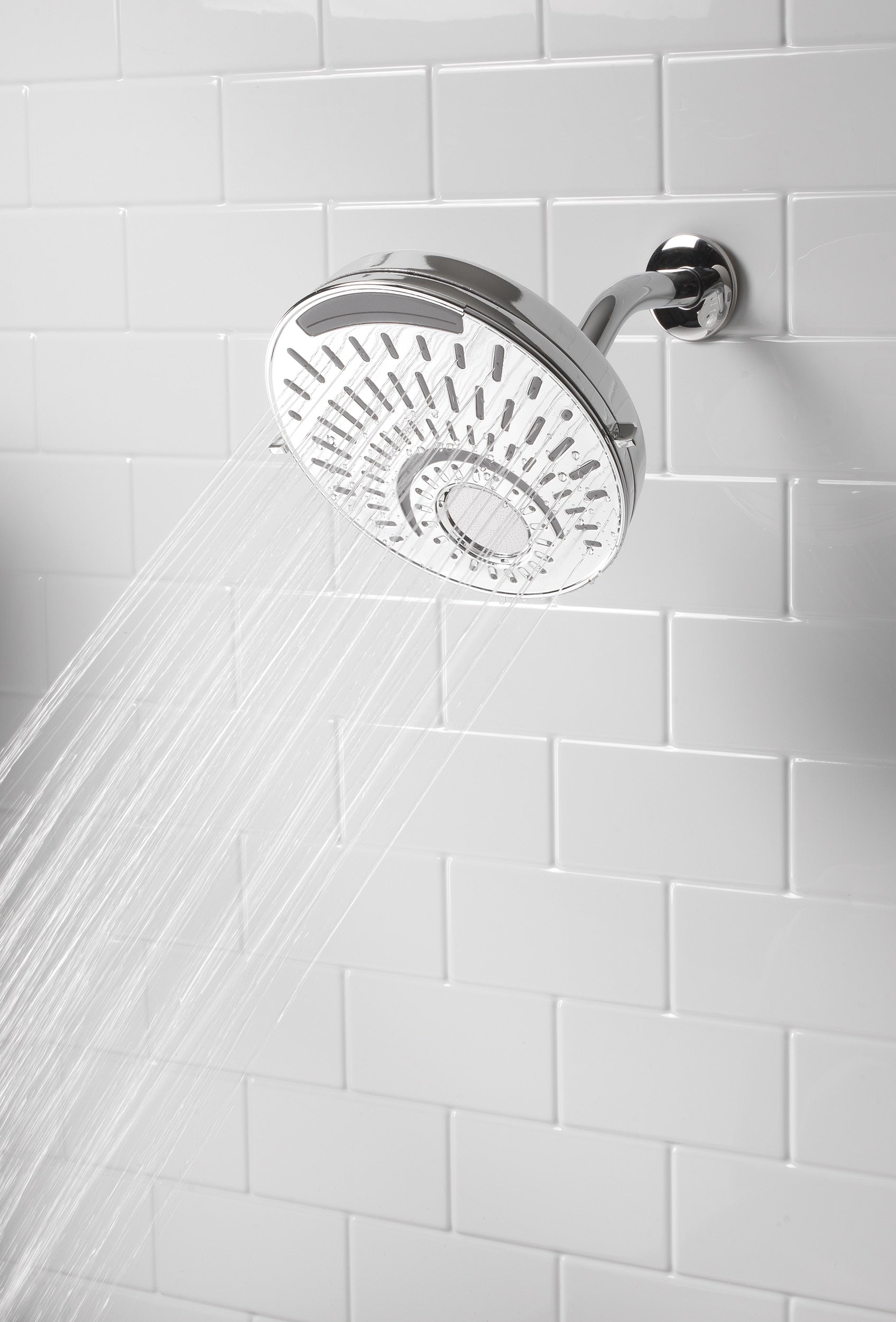 Alpine Reserve Nottingham 5 -Spray Chrome 8-in Round Shower Head 1.8 GPM