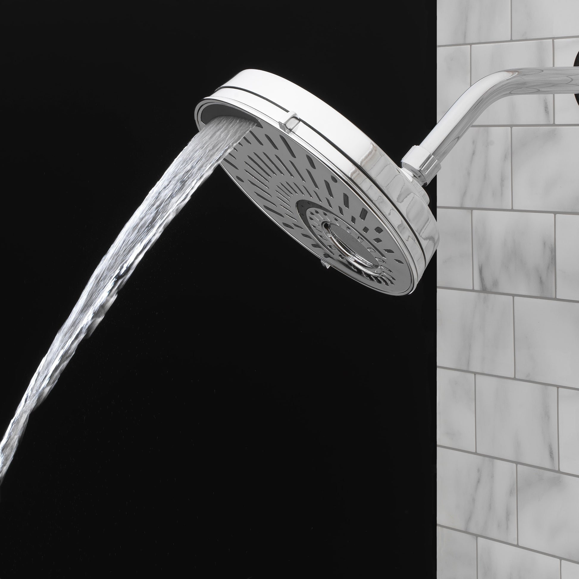 Alpine Reserve Nottingham 5 -Spray Chrome 8-in Round Shower Head 1.8 GPM