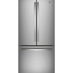GE Standard-Depth 24.8-cu ft 3 -Door 33-in Wide French Door Refrigerator with Ice Maker with Water Dispenser ( Fingerprint-resistant Stainless Steel ) ENERGY STAR Certified