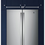 GE Standard-Depth 23.7-cu ft 3-Door French Door Refrigerator with Ice Maker with Water and Ice Dispenser (Fingerprint-resistant Stainless Steel), GFE24JYKFS *JR2509, Retail: $2,999.00, FINAL PRICE: $1,599.99 + TAX