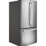 GE Standard-Depth 24.8-cu ft 3 -Door 33-in Wide French Door Refrigerator with Ice Maker with Water Dispenser ( Fingerprint-resistant Stainless Steel ) ENERGY STAR Certified