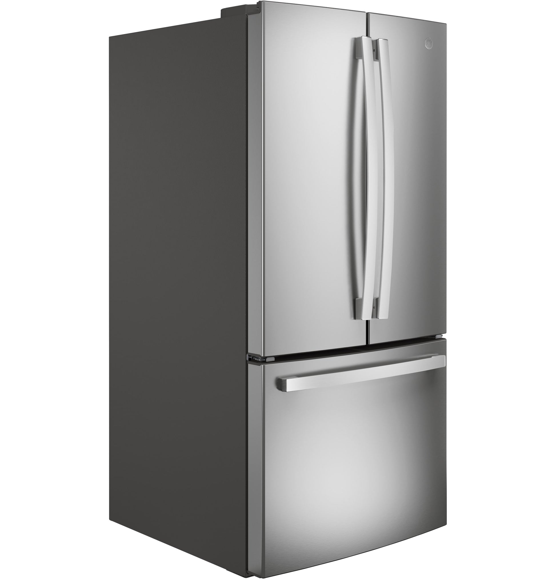 GE Standard-Depth 24.8-cu ft 3 -Door 33-in Wide French Door Refrigerator with Ice Maker with Water Dispenser ( Fingerprint-resistant Stainless Steel ) ENERGY STAR Certified