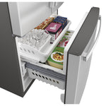 GE Standard-Depth 24.8-cu ft 3 -Door 33-in Wide French Door Refrigerator with Ice Maker with Water Dispenser ( Fingerprint-resistant Stainless Steel ) ENERGY STAR Certified