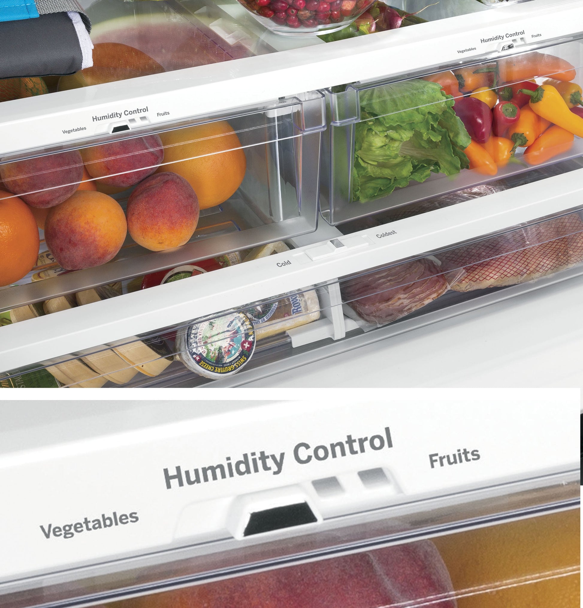 GE Standard-Depth 24.8-cu ft 3 -Door 33-in Wide French Door Refrigerator with Ice Maker with Water Dispenser ( Fingerprint-resistant Stainless Steel ) ENERGY STAR Certified