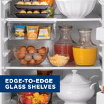 GE 17.5-cu ft Standard-Depth 28-in Wide Top-Freezer Refrigerator ( Fingerprint Resistant Stainless Steel )