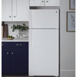 GE 17.5-cu ft Standard-Depth 28-in Top-Freezer Refrigerator (White), GTS18HGNRWW *JR2512, Retail: $999.00, FINAL PRICE: $479.99 + TAX