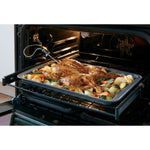 Cafe Modern Glass 30-in 6 burners 5.6-cu ft Air Fry Convection Oven Slide-In Natural Gas Range ( Platinum