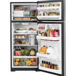 GE 17.5-cu ft Standard-Depth 28-in Wide Top-Freezer Refrigerator ( Fingerprint Resistant Stainless Steel )